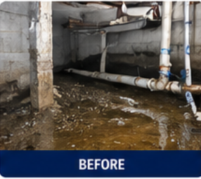 Before drainage work