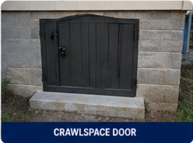Crawlspace door